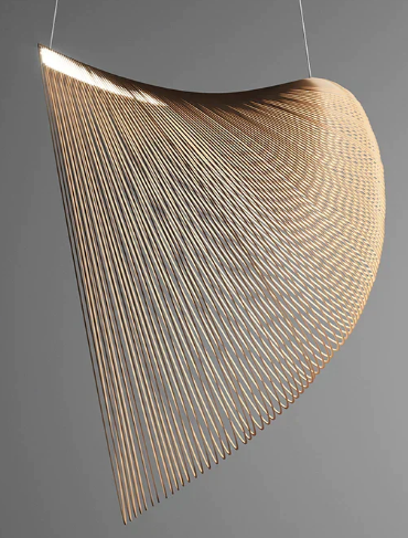 Wooden Cone Contemporary Chandelier