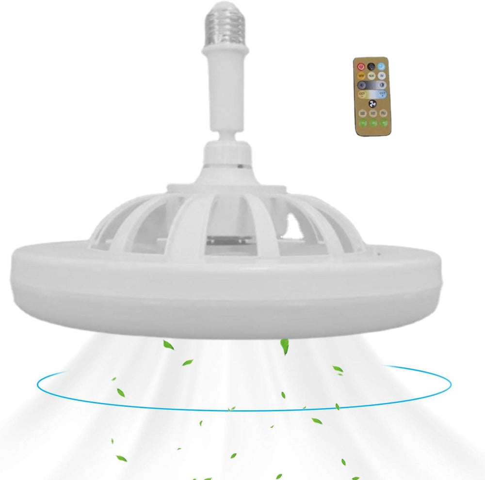 Fan Ceiling Fan with Light | Ceiling Fan Lamp | Light Socket Fan | Ceiling Fan with Led Lights and Remote Control, Low Profile Ceiling Fan with Dimmable Light for Kids Room, Kitchen, Bedroom