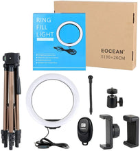 Load image into Gallery viewer, Selfie Ring Light with Tripod Stand, Ring light with Remote &amp; Phone Holder for YouTube/Tiktok Stream/Makeup, LED Circle Light Tripod (Brown) pattanaustralia
