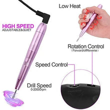 Load image into Gallery viewer, Portable Nail Drill Set-Professional 11 in 1 Nail File Machine 20000 RPM, Drill Kit, Pedicure and Personal DIY Manicure,USB pattanaustralia
