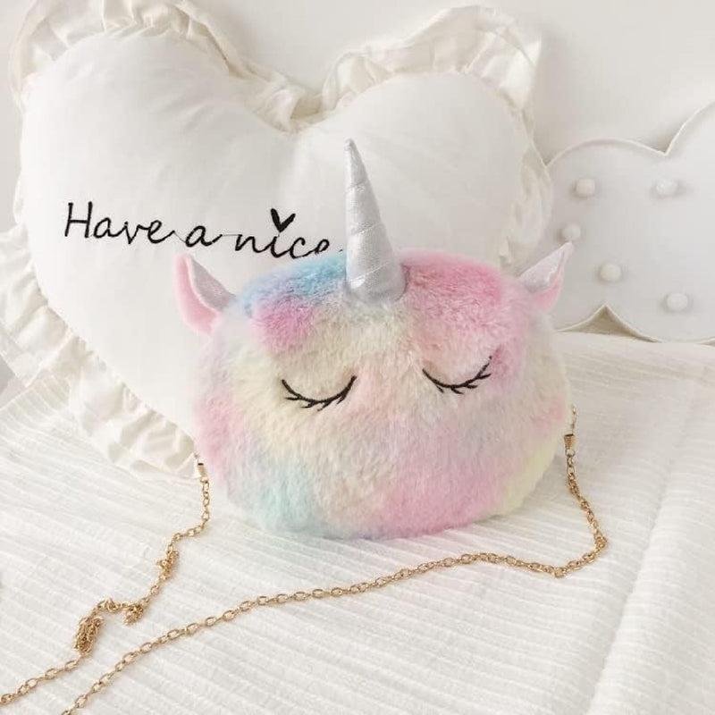 Girls' Unicorn Handbag Shoulder Bag Princess Crossbody Bag Mini Satchel Gifts for Girls Toddler Kids