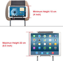 Load image into Gallery viewer, Universal Car Headrest Mount Holder with Angle- Adjustable Holding Clamp for 6-12.9 Inch Tablets pattanaustralia

