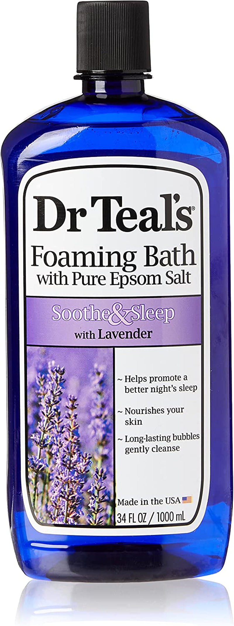 Pure Epsom Salt Foaming Bath with Lavender, 1 L