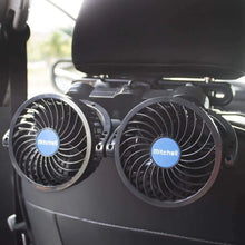 Load image into Gallery viewer, Electric Car Fans for Rear Seat Passenger 12V, Portable, 360 Degree Rotatable with Speed Regulation Pattan Australia
