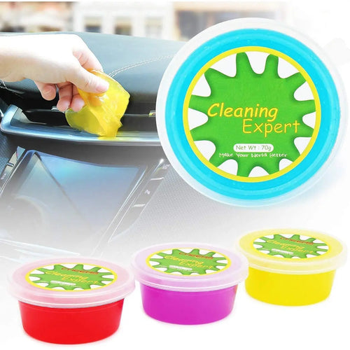 4-Pack Car Cleaning Gel for Key Pad, Computer Vacuum Cleaner Universal Dust PC,Tablet, Laptop, Keyboards, Air Vent pattanaustralia