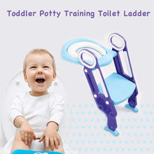 Load image into Gallery viewer, Kids Potty Toilet Training Seat with Step Stool, Soft Cushion, Adjustable Footrest Pattan Australia
