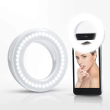 Load image into Gallery viewer, Selfie Ring Light, Rechargeable, Portable Clip-on Selfie Fill Light with 40 LED for Smart Phone Photography, Girl Makes up (White, 40LED) pattanaustralia
