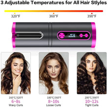 Load image into Gallery viewer, Runsnail Cordless Auto Hair Curler, LED Temperature Display and Timer/USB Rechargeable Pattan Australia

