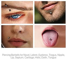 Load image into Gallery viewer, Professional Body Piercing Stainless Steel 41Pcs Set 14G ,16G Nose Ring Studs, Belly, Eye Brow  Piercing in silver pattanaustralia
