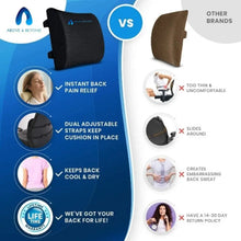 Load image into Gallery viewer, Lumbar Support Pillow - Memory Foam Back Cushion for Back Pain Relief - Ideal Back Support Pillow for Office Chair, Car Seat, Gaming Chair, Wheelchair pattanaustralia

