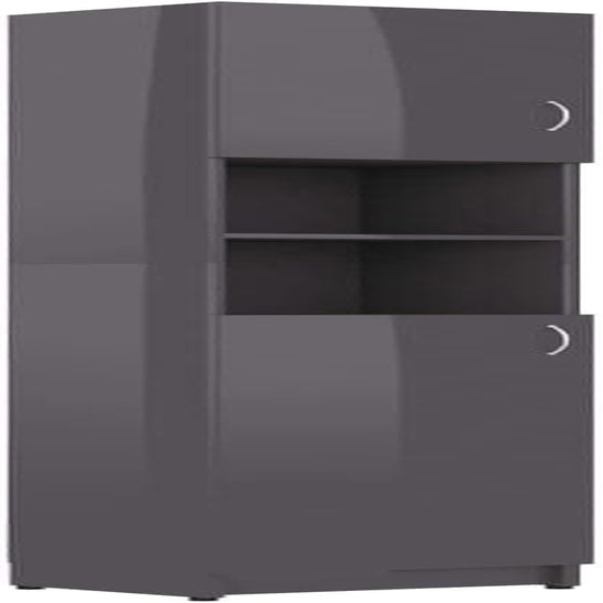 Bathroom Cabinet Home Laundry Room Rack Washroom Organiser Cupboard Storage Cabinet Furniture High Gloss Grey Engineered Wood