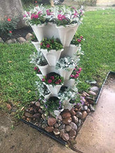 Load image into Gallery viewer, - Large 5 Tier Stackable Planter Set Vertical Garden - 45Cm Width (Stone)

