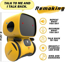 Load image into Gallery viewer, REMOKING Robot Toy for Kids,STEM Educational Robotics,Dance,Sing,Speak,Walk in Circle,Touch Sense,Voice Control, Your Children Fun Partners(Yellow) pattanaustralia

