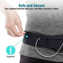 Load image into Gallery viewer, ESR Running Belt, Waist Pack Adjustable Stretchy Zipped Pack with Headphone Port, Fits Most Phones, for Workout, Cycling, Travelling pattanaustralia
