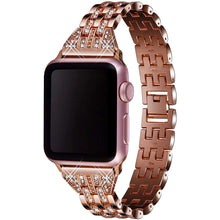 Load image into Gallery viewer, VIQIV Bling Bands for Compatible Apple Watch Band 38mm 40mm 42mm 44mm iWatch Series  Womens Elegant Slim Crystal Diamond Jewelry Metal Wristband Strap pattanaustralia
