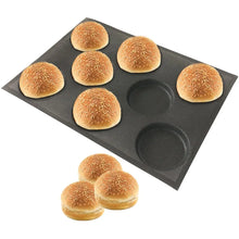Load image into Gallery viewer, Bluedrop Silicone Hamburger Bread Forms Perforated Bakery Molds Non Stick Pattan Australia
