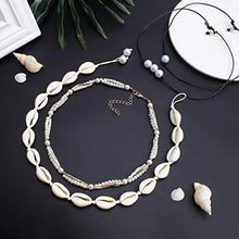 Load image into Gallery viewer, Shell Choker Necklace for Women Gold Necklace Choker Adjustable Beads, Cord Chain Seashell Pearl Necklace pattanaustralia
