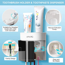 Load image into Gallery viewer, Boperzi  Wall Mount Toothbrush Holder, Automatic Toothpaste Dispenser with Dustproof Cover Pattan Australia
