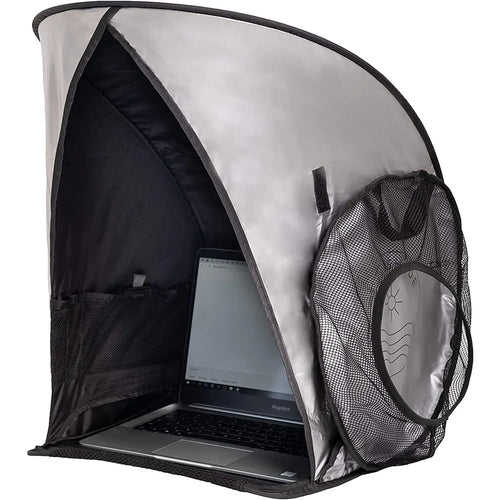 Laptop Sun Shade for Working Outdoors, Heat & Light Reflective Fabric fits up to 17