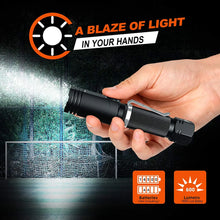Load image into Gallery viewer, NICRON N7 600 Lumens Tactical Flashlight, 90 Degree Rotation, Ip65 Waterproof with 4 Modes Pattan Australia

