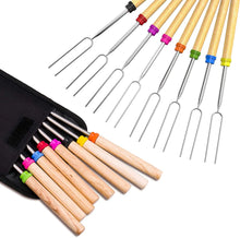 Load image into Gallery viewer, Marshmallow Roasting 8 Roasting Sticks 32 Inch Telescoping Extendable for BBQ and Outdoor(Pack of 8 Sticks) pattanaustralia
