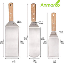 Load image into Gallery viewer, Stainless Steel Metal Spatula Set Metal Utensil great for BBQ Grill Flat Top Cast Iron Griddle Pattan Australia
