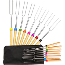 Load image into Gallery viewer, Marshmallow Roasting 8 Roasting Sticks 32 Inch Telescoping Extendable for BBQ and Outdoor(Pack of 8 Sticks) pattanaustralia
