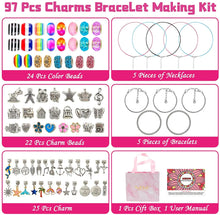Load image into Gallery viewer, Jewellery Making Kit with Beads, Charms, Bracelets &amp; Necklace String Pattan Australia
