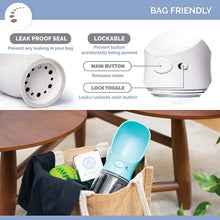 Load image into Gallery viewer, Zenify Dog Water Bottle for Walking, Hiking, Camping, Outdoor Travel Accessory for Pets Drink Alternative to Pet Collapsible Bowl Small (350ml (S/M) White pattanaustralia
