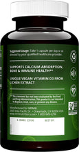 Load image into Gallery viewer, - Vegan Vitamin D3 for Calcium Absorption &amp; Bone Health 5000 IU - 60 Vegetarian Capsules
