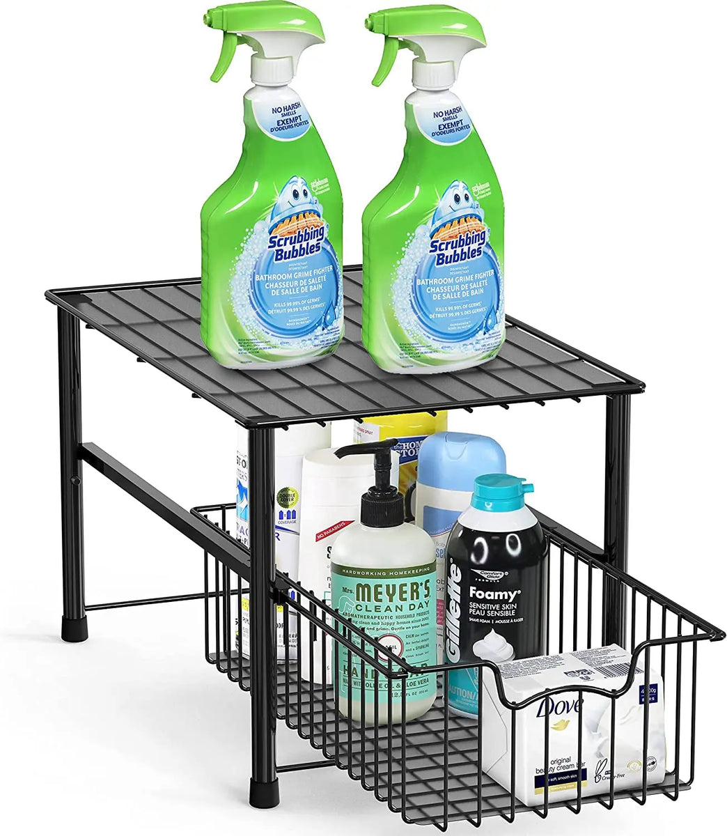 Simplehouseware Stackable under Sink Sliding Basket Organizer