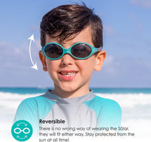 Load image into Gallery viewer, - Sölar - Flexible &amp; Reversible Toddler UV Polarized Sunglasses (Aqua)
