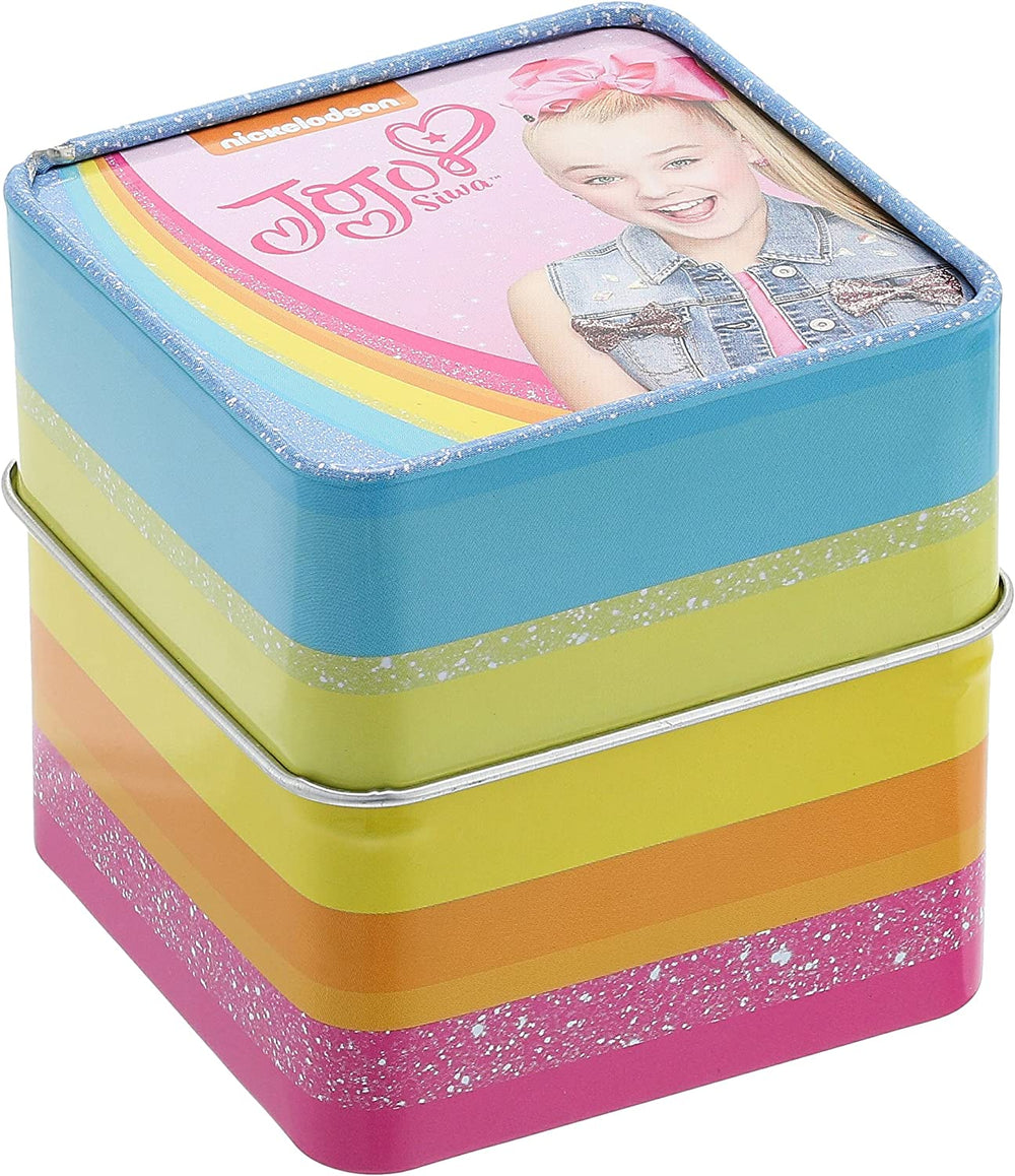 Jojo Siwa Kids' Analog Watch with Silver-Tone Case, Pink Leather Strap, Easy to Buckle - Kids' Watch with Jojo Siwa on the Dial, Safe for Children - Model: JOJ5003, PINK, Analog Watch