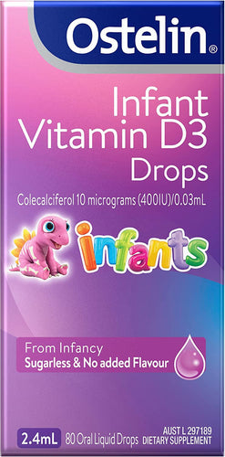 Vitamin D Infant Drops - D3 for Kids Bone Health + Immune Support - 2.4Ml