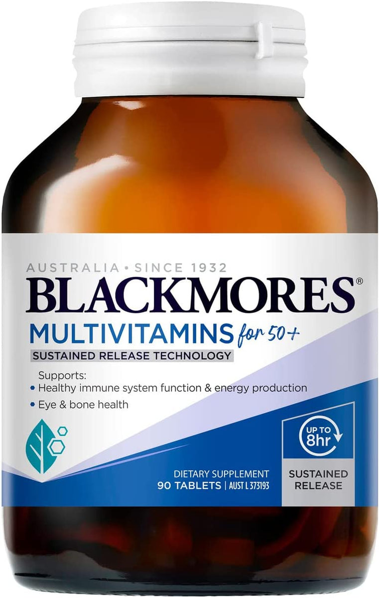 Multivitamin for 50+ Sustained Release 90 Tablets Pattan Australia
