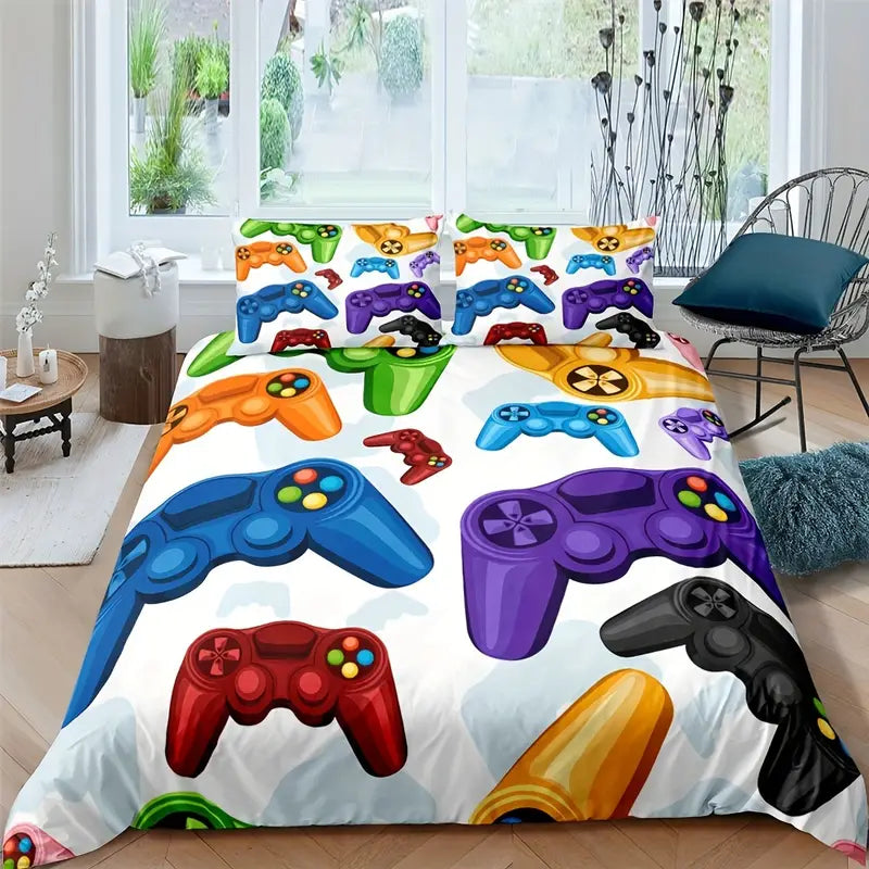 Game Controller Print Duvet Cover Set (2/3pcs)
