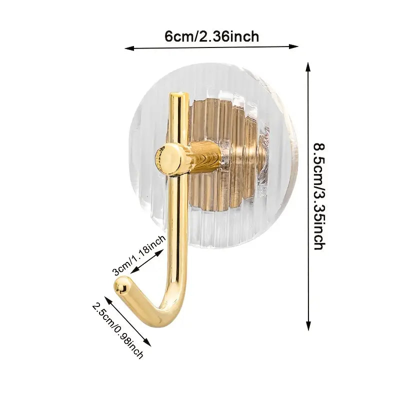 Acrylic Seamless Coat Rack Hooks for Bathroom Storage