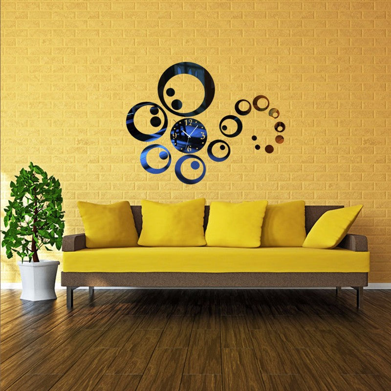 Acrylic Square Wall Mirror Clock for Home Decor