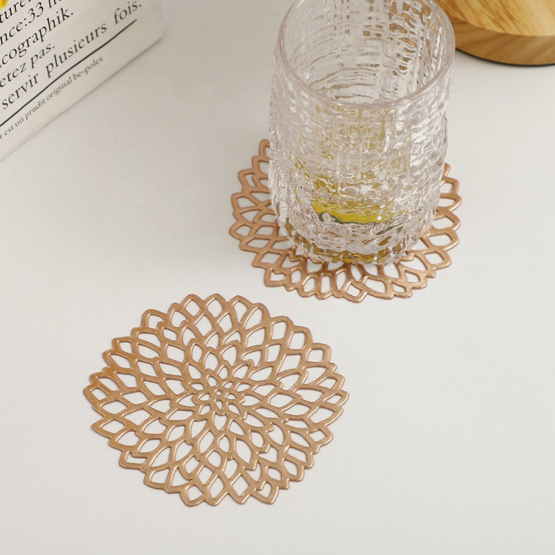 Solid Colour PVC Hollow Placemat for Kitchen Decor