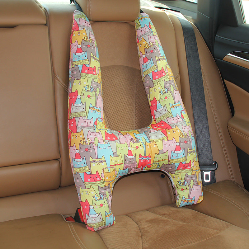 Cute Dual-Use Car Cushion Quilt for Kids with Cover