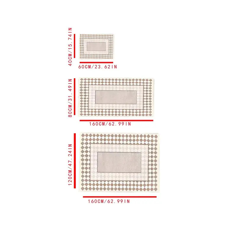 Soft Plaid Area Rug - Multiple Sizes Available