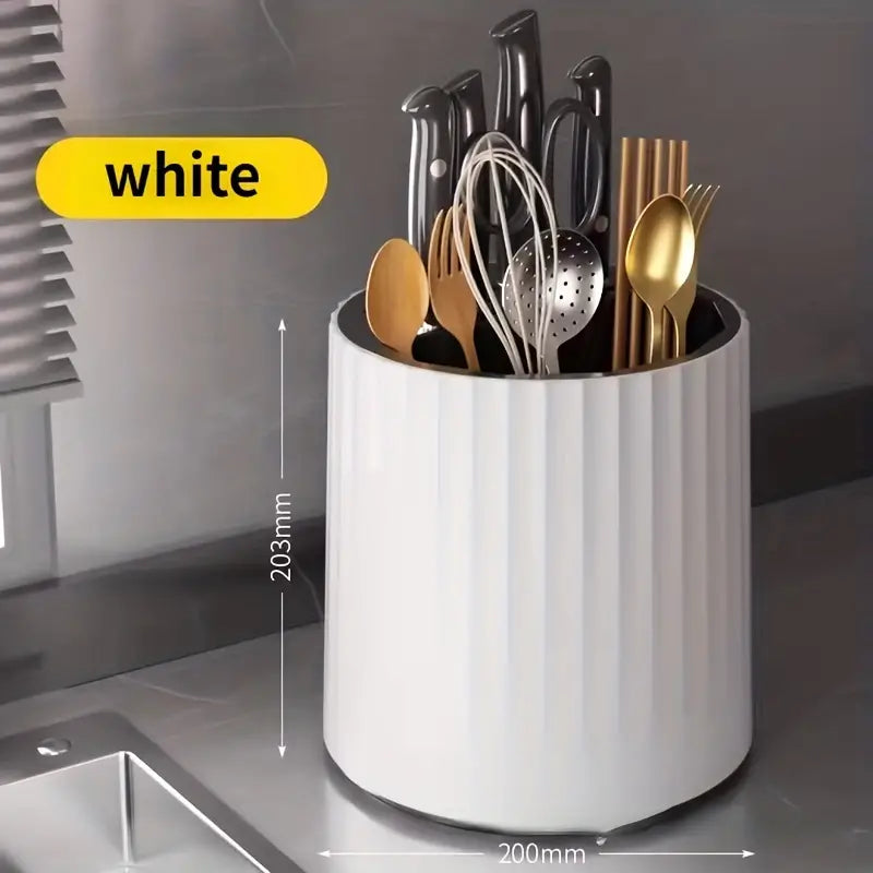 Rotating Kitchen Knife and Utensil Rack