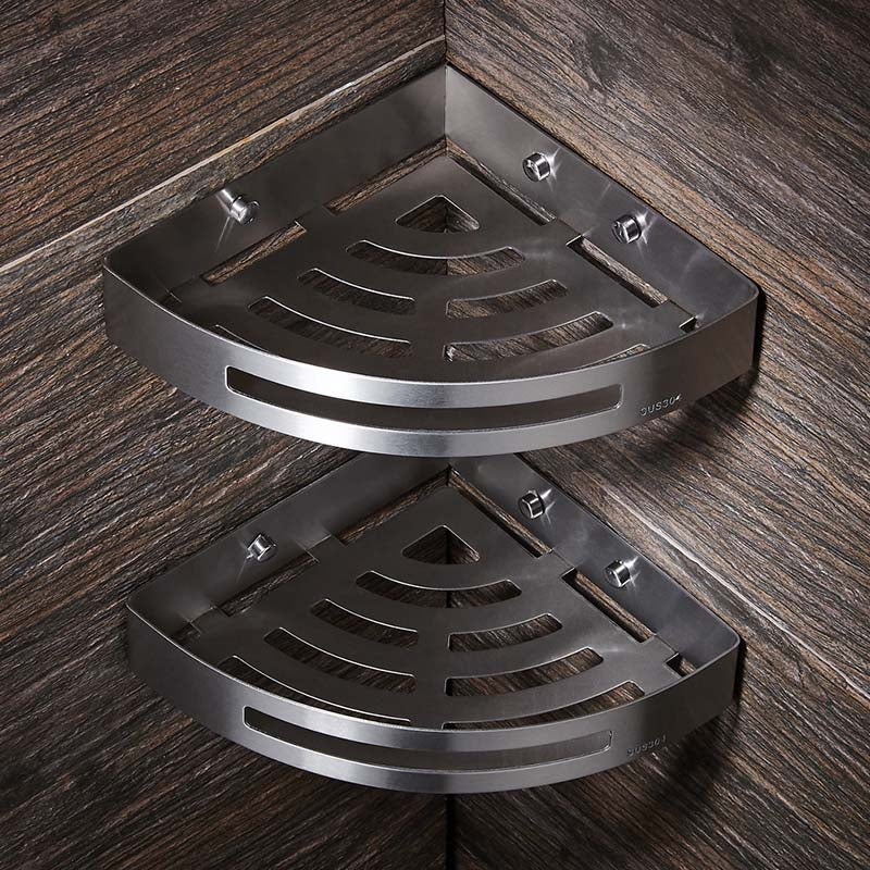 304 Stainless Steel Corner Shelf for Bathroom Storage