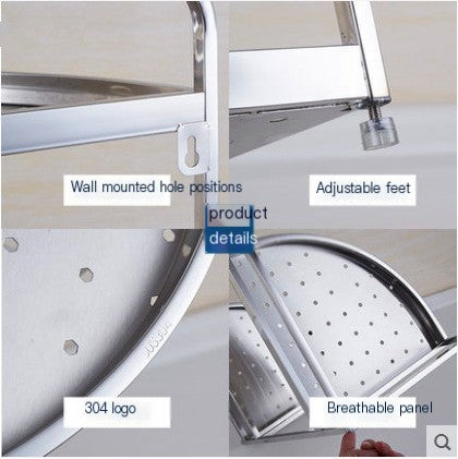 Stainless Steel Kitchen Organiser Shelf