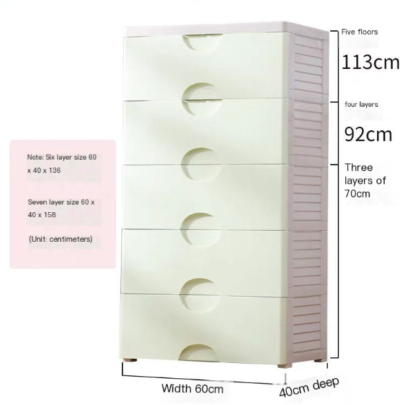 Storage Cabinet with Drawers and Shelves