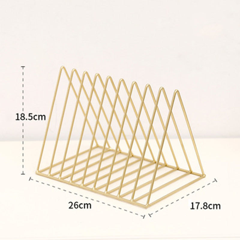 Scandinavian Metal Book Holder for Office & Magazine Storage