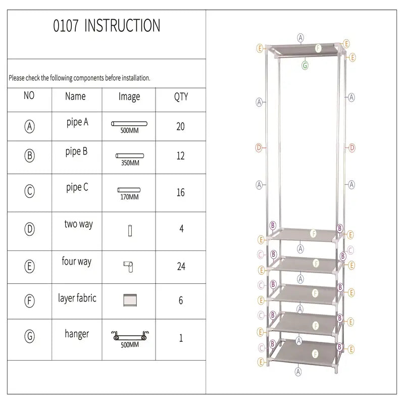 Modern Floor-to-Ceiling Clothes Rack for Bedroom