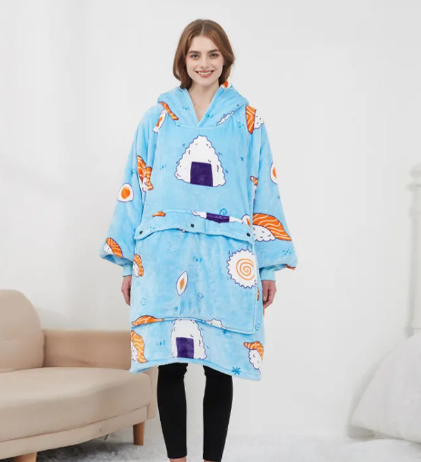 USB Electric Heating Blanket Hooded Lazy Blanket
