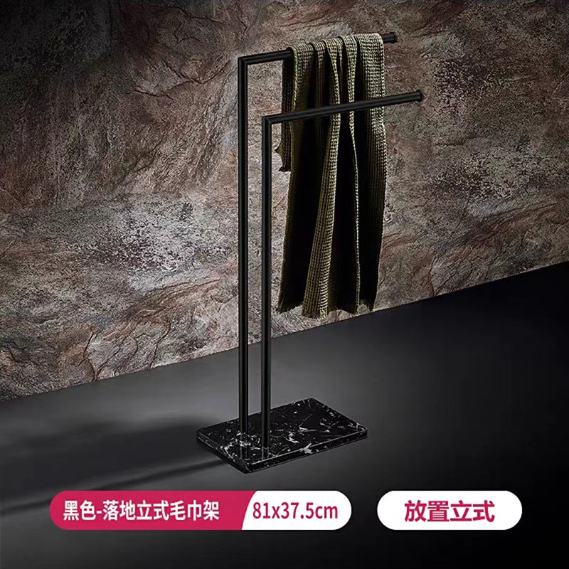 Freestanding Marble-Finish Towel Rack
