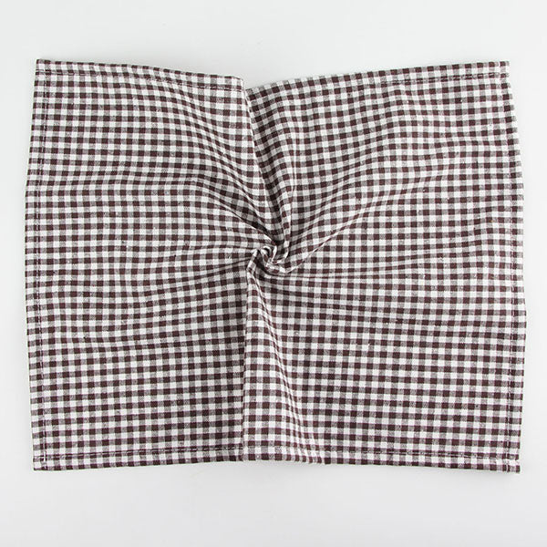 Plaid Cotton Polyester Western Food Placemat and Towel